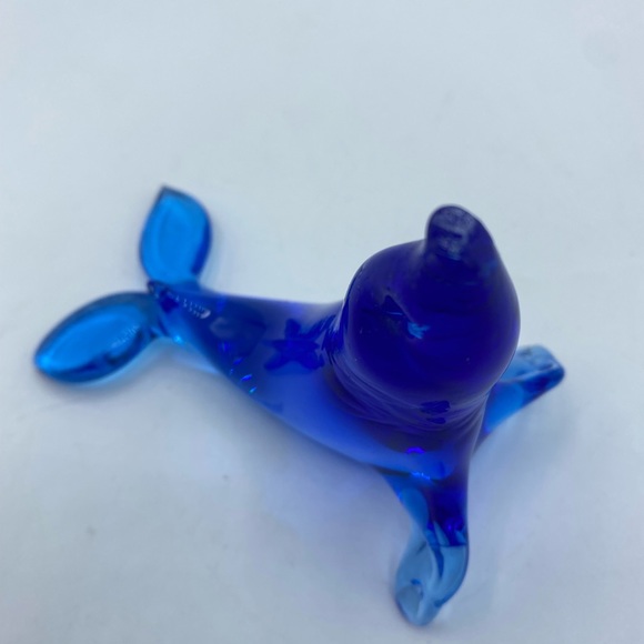 COPY - Vintage Glass seal sealion dolphin figurine in cobalt blue - Picture 2 of 5